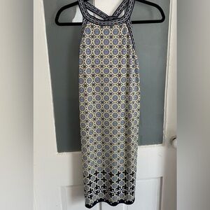 Max Studio Navy and Cream Geometric sundress